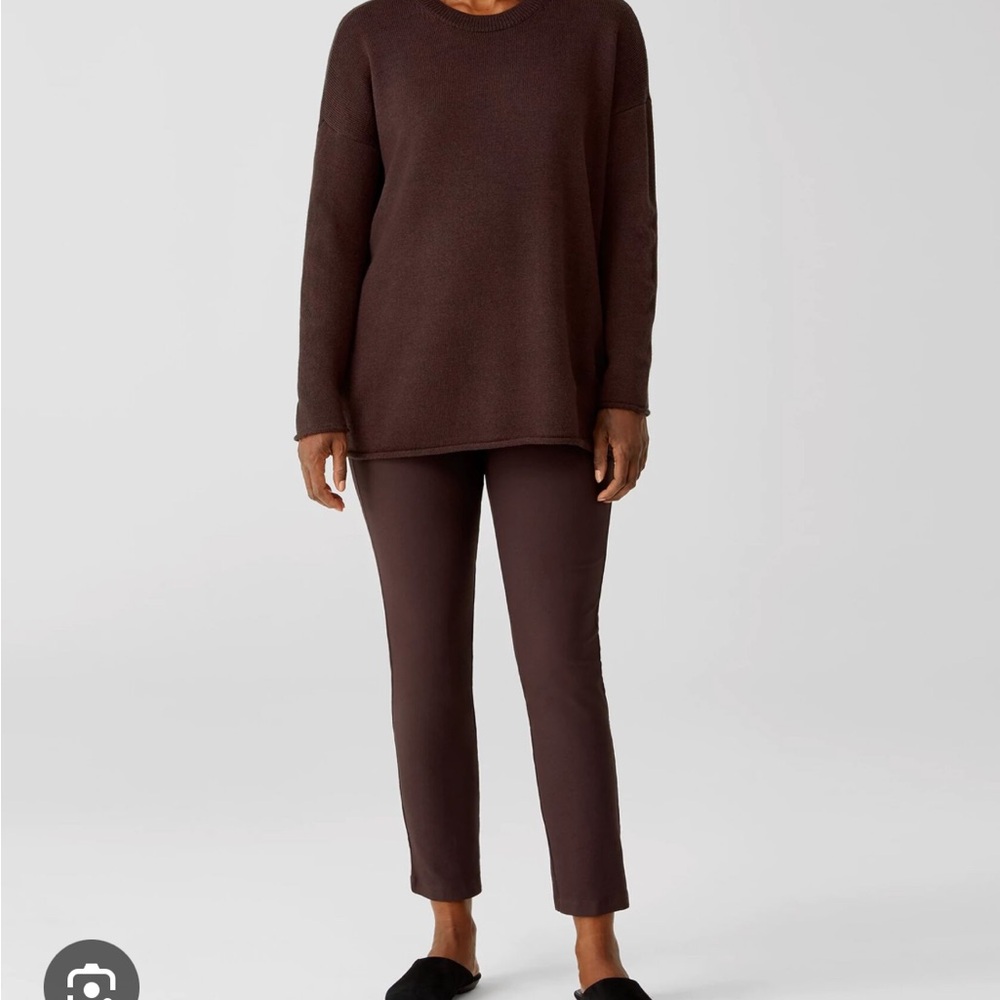 Eileen Fisher Women's Dark Brown Cropped Pants